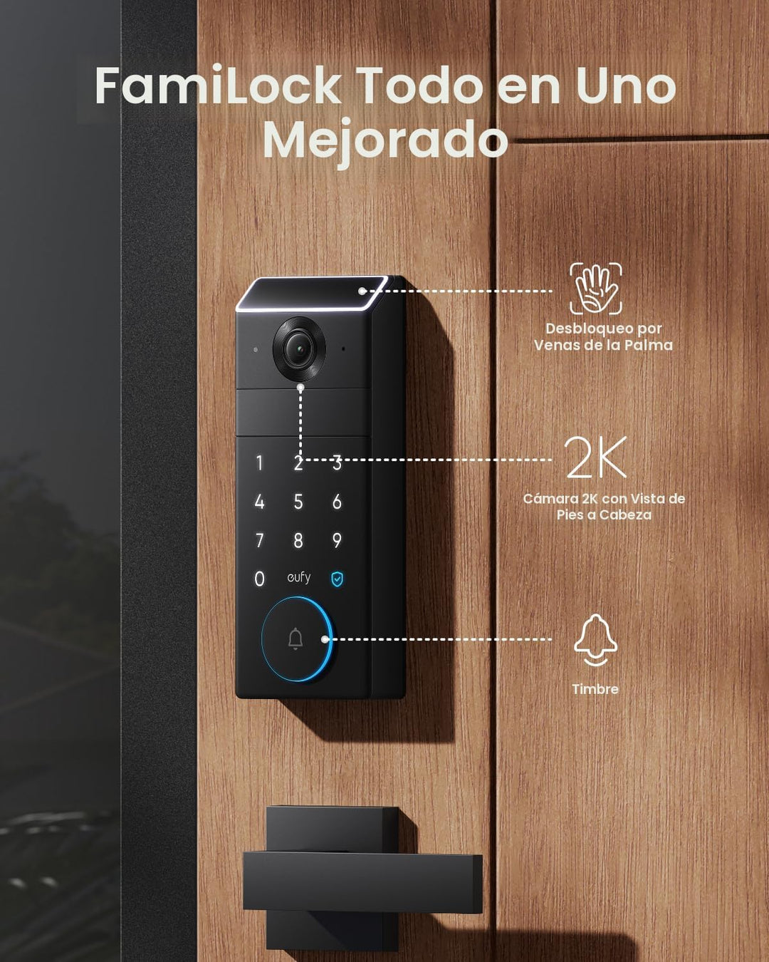 eufy FamiLock S3 Max Cerradura Inteligente con Reconocimiento de Ve...