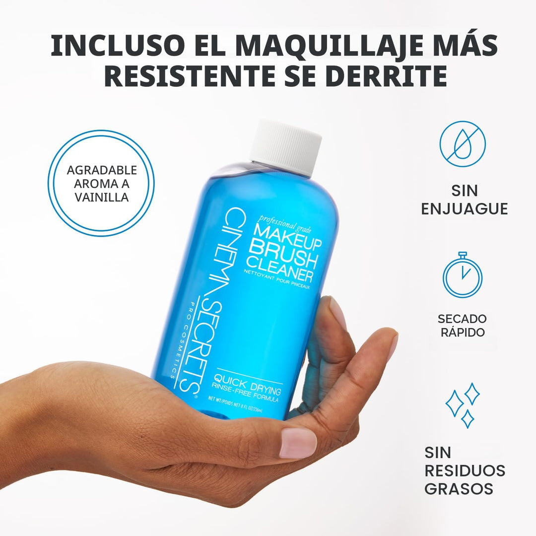 Cinema Secrets Solución limpiadora de brochas de maquillaje de vain...