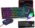 Combo teclado y mouse para gaming, auriculares, mouse pad, 10 efectos RGB Backlit