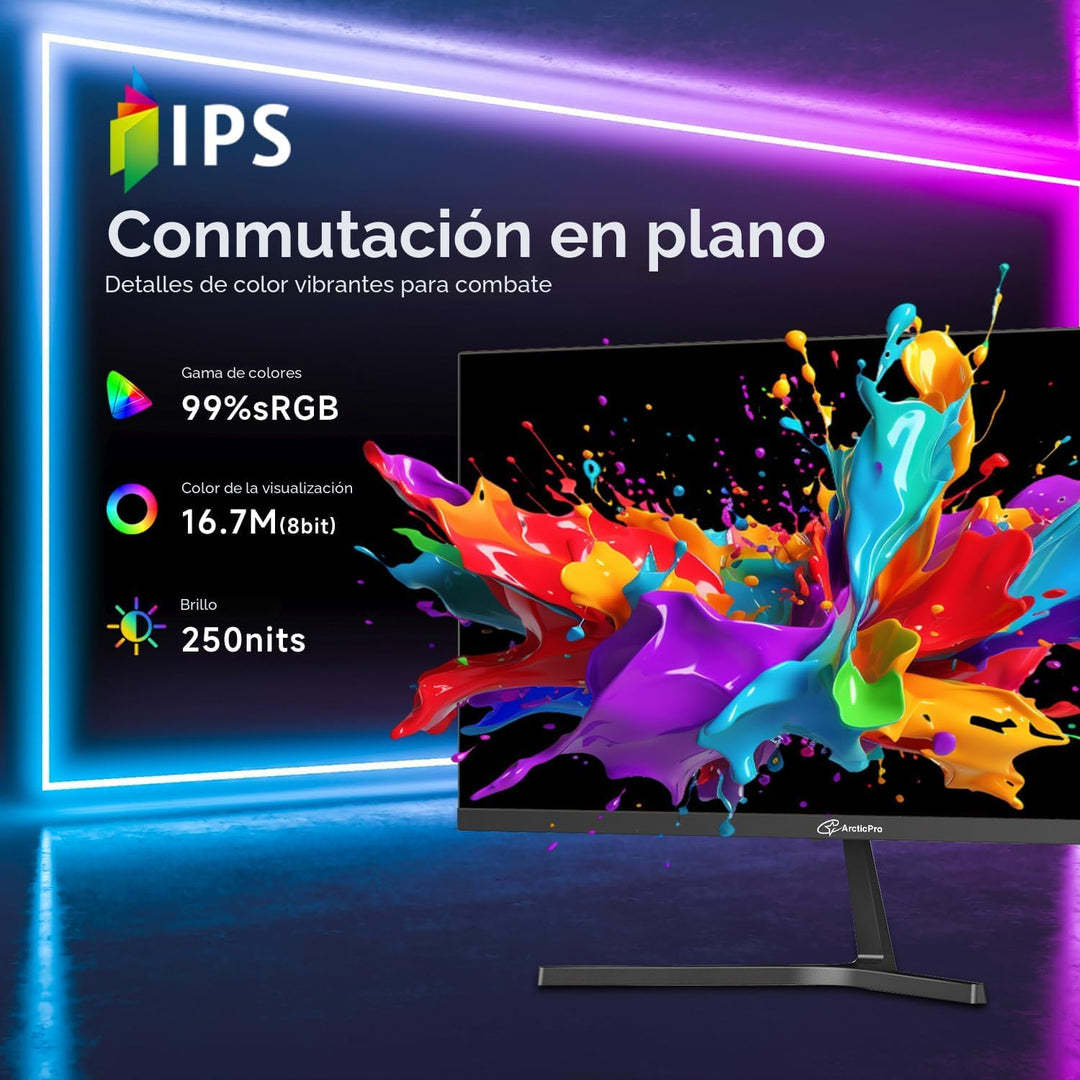 ArcticPro - Monitor de 27 pulgadas 120Hz, FHD 1080p, monitor de com...