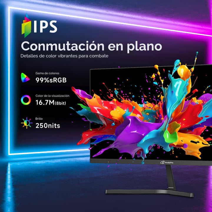 ArcticPro - Monitor de 24 pulgadas 120Hz, FHD 1080p, monitor de com...