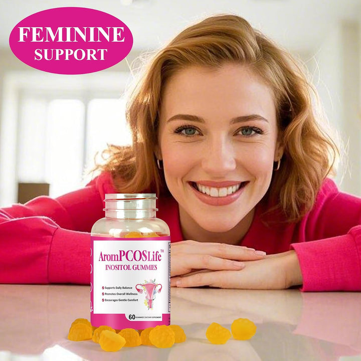 AromPCOSLife - Gomitas de inositol para mujer, 60 unidades, supleme...