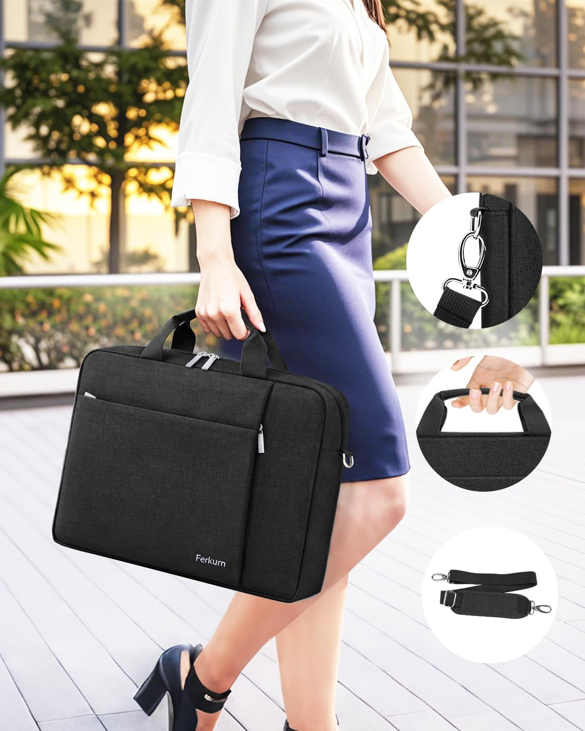 Ferkurn Funda Bolsa para Laptop para Mujeres y Hombres Bolsa para C...