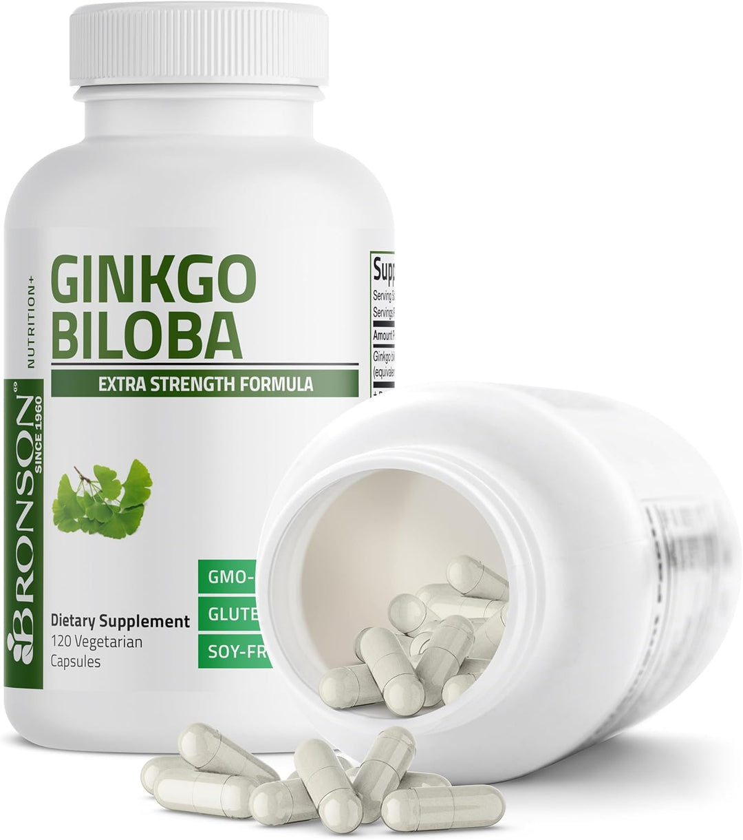 Bronson Ginkgo Biloba Extra Strength Apoya la función cerebral y so...