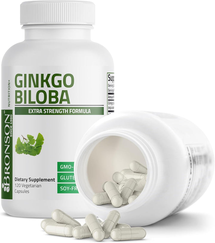 Bronson Ginkgo Biloba Extra Strength Apoya la función cerebral y so...