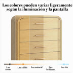 Cómoda curvada de 5 cajones para dormitorio, cómoda de 31 pulgadas de ancho, armario de almacenamiento moderno para pasillo y sala de estar, soporte de TV, certificado FSC de 1.18 pulgadas de