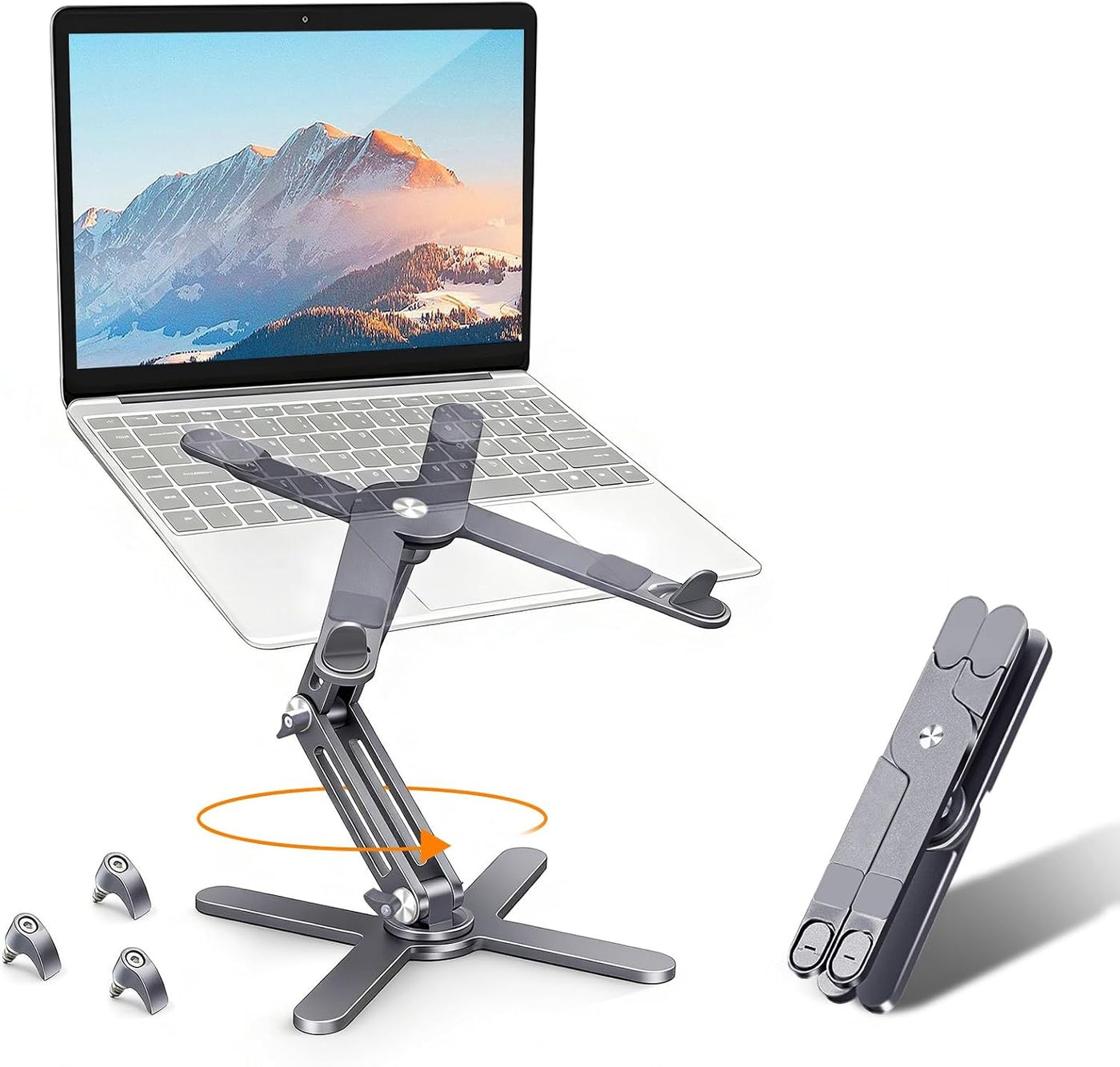 Moallia Soporte para Portátil con Base Giratoria de 360°, Elevador...