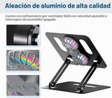YICOSUN Soporte de refrigeración ajustable para laptop con 2 ventil...
