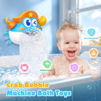 Juguetes de baño, juguetes de baño iluminados para bebés, máquina de burbujas de baño con luz RGB colorida, gran cumpleaños para niños y niñas, juguete de bañera para niños de 1-3, 4-8 años