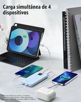AsperX Paquete de 2 cargadores portátiles de 10000 mAh con cables i...
