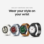 Samsung Galaxy Watch 6 Bespoke Edition - Reloj inteligente con Bluetooth exclusivo de 1.73 pulgadas, salud, fitness, sueño, rastreador de recursos humanos, batería mejorada, cristal de zafiro, versión estadounidense, correa plateada con hebilla D, azul