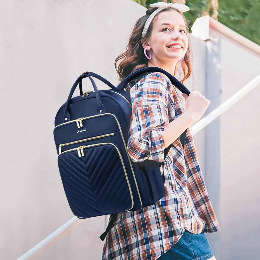 LOVEVOOK - Mochila para portátil de mujer, mochila de trabajo de mo...