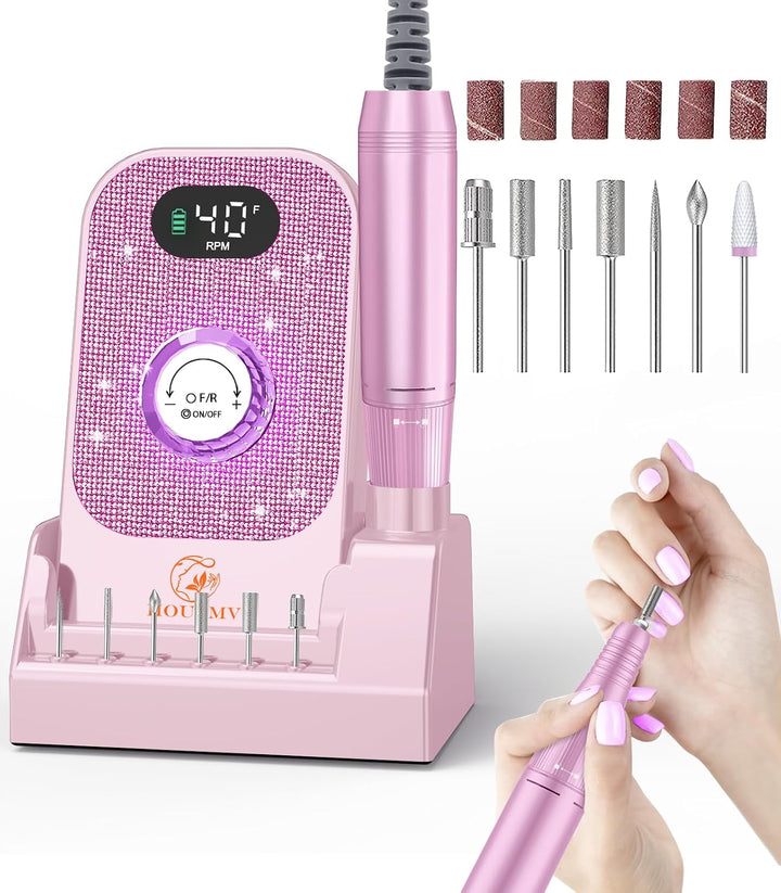 Lima de uñas eléctrica portátil: máquina profesional de lima de uña...