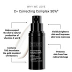 Revision Skincare C+ Correcting Complex 30% Suero de vitamina C, Duo de energía de brillo saludable
