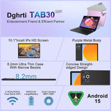 Tablet Android 15, 30GB RAM + 128GB ROM 1TB TF, Tablet 2026 con Tec...