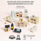 Le Toy Van Wooden Dolls House Full Starter Furniture & Accessories Playset