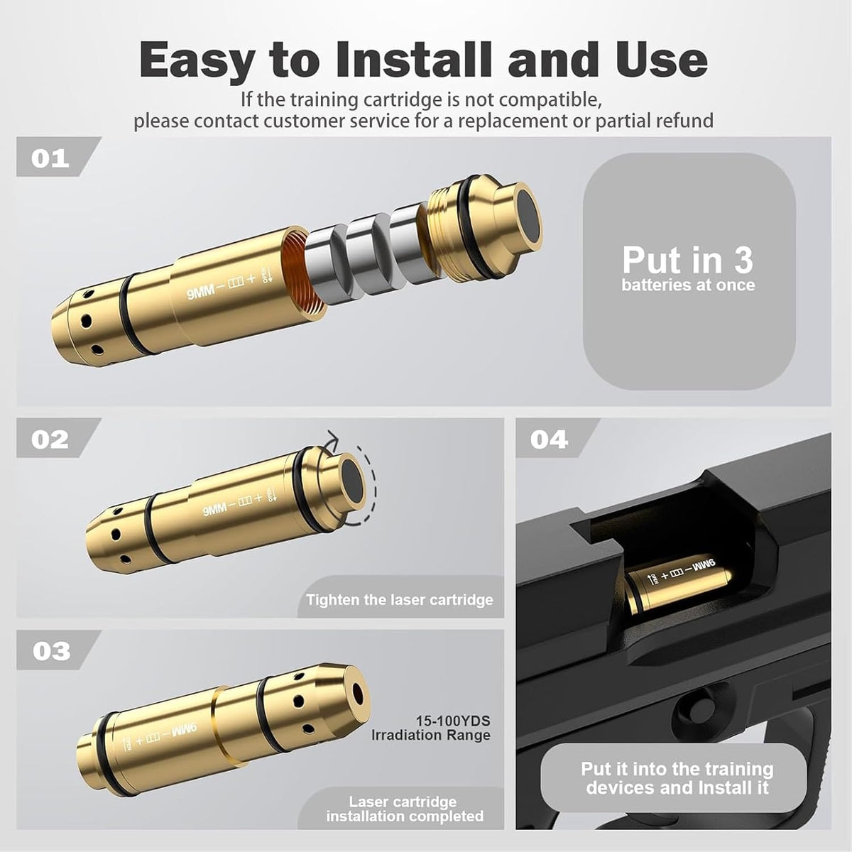 Rechargeable Laser Target con Mute Mode para Dry Fire Laser Training System