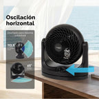 IRIS USA WOOZOO Ventilador de escritorio mediano, oscilante, inclin...