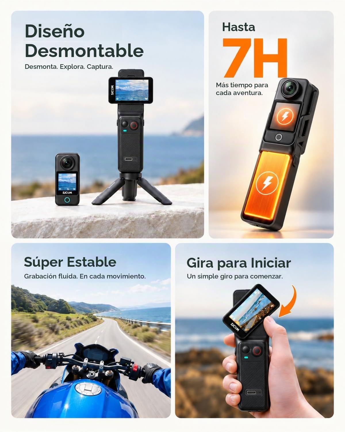 SJCAM C400 4K 64GB YouTube Vlogging Cámara para viajes y creador de contenido
