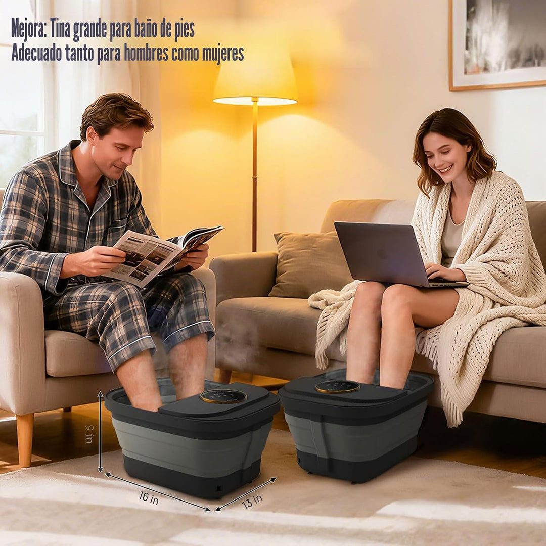 FOFOJÔY Masajeador de pies para baño y spa con calor, burbujas, con...