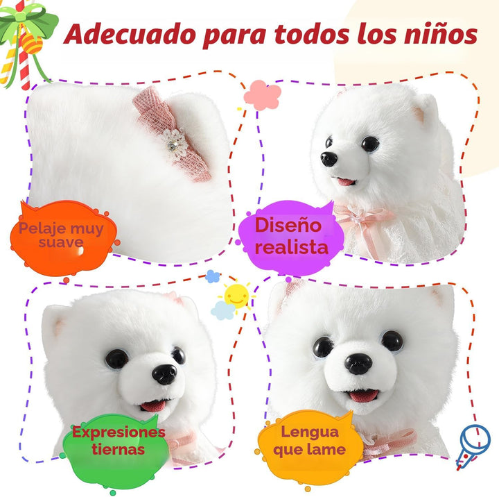 Marsjoy Samoyed - Perro de ladridos que camina para niños, robot mu...