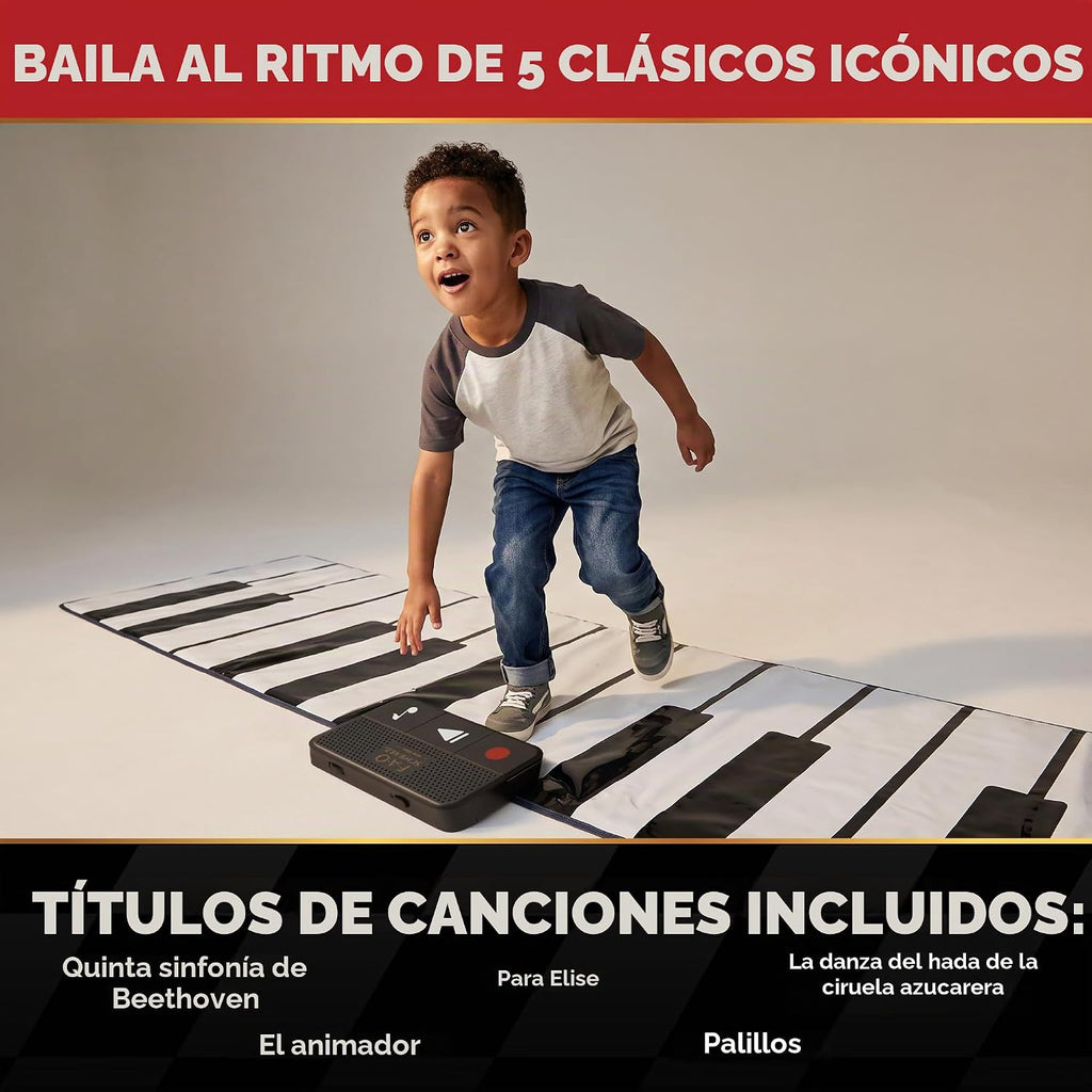 FAO Schwarz Piano gigante con tapete de baile, teclado de suelo de 101 x 29