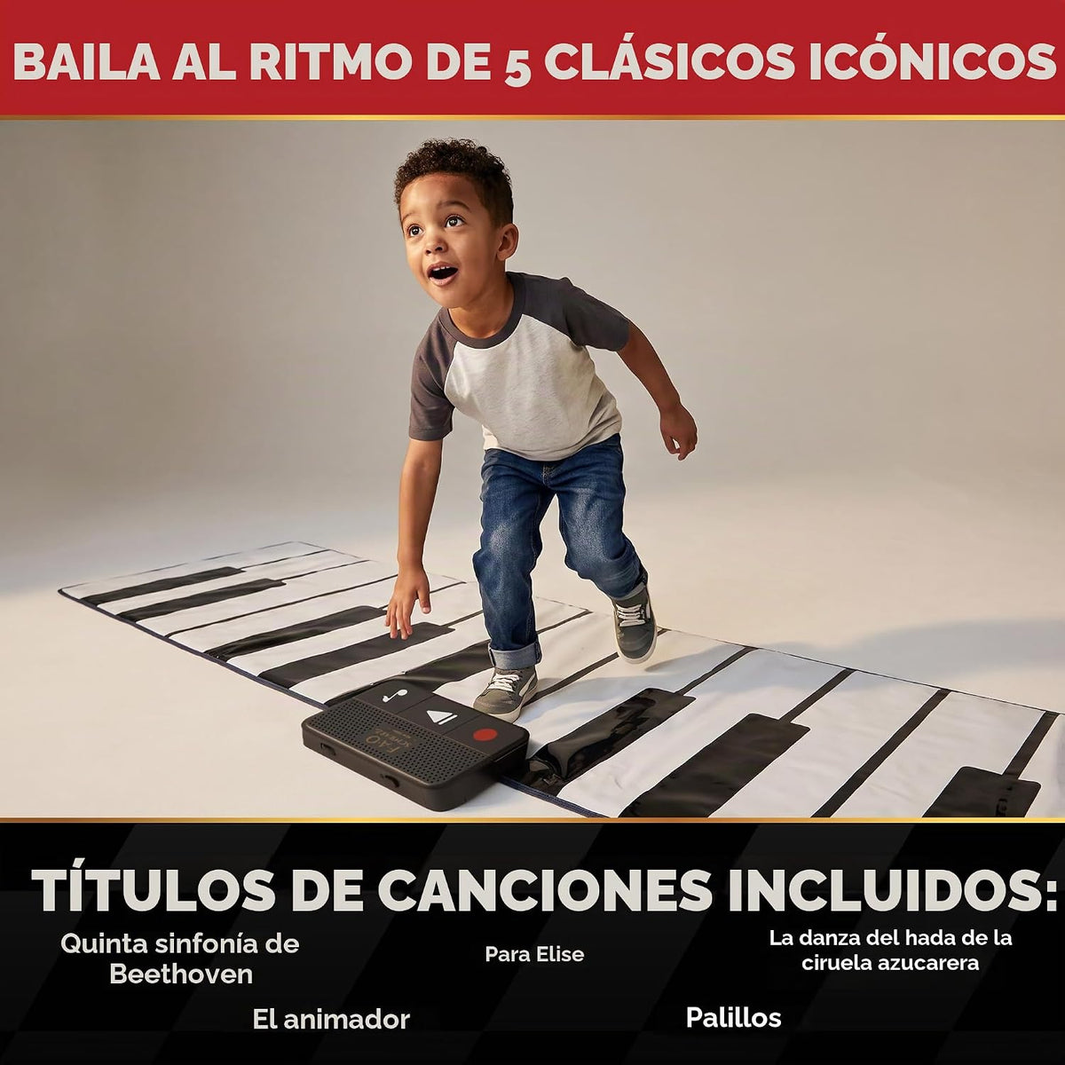 FAO Schwarz Piano gigante con tapete de baile, teclado de suelo de 101 x 29