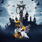 Juego de construcción de calavera de terror, antes de Navidad, juego de bloques de construcción de casa embrujada, calabazas y fantasmas de esqueleto, juguetes de construcción de Halloween y Navidad, regalos para fanáticos del cine y adultos