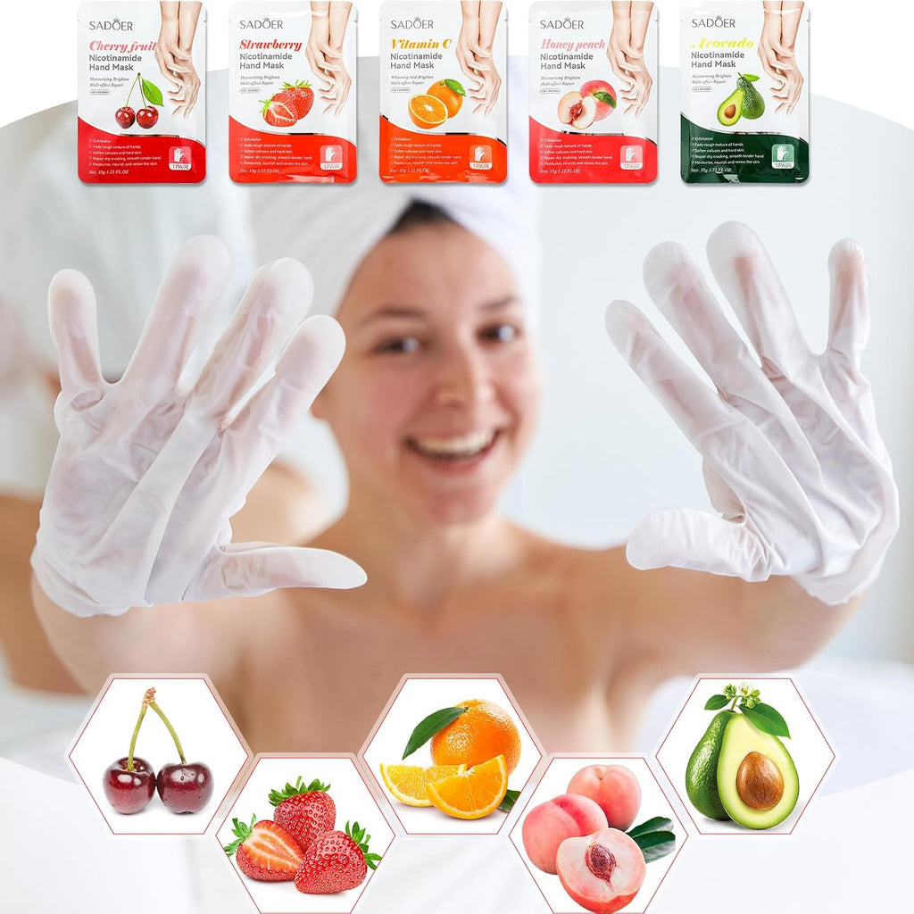 24 unidades de mascarillas de mano de belleza de frutas a granel