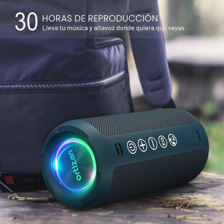 Ortizan Altavoz Bluetooth portátil: IPX7 impermeable, sonido fuerte...