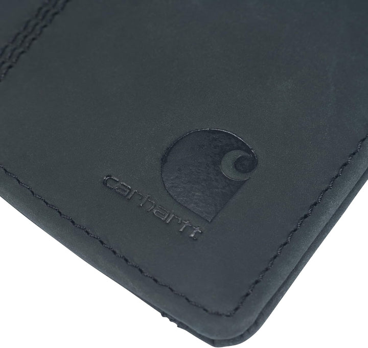 Carhartt Carteras casuales de cuero con bolsillo frontal para hombre