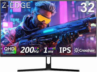 Z-Edge 32 pulgadas IPS Gaming Monitor, QHD 1440P 200Hz 165Hz pantal...