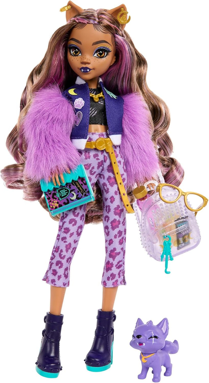 Muñeca de Clawdeen Wolf de Monster High con Perro Mascota Crescent...