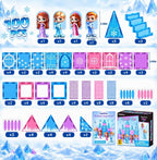 GobiDex Juego de castillo de princesa de azulejos magnéticos de 100 piezas