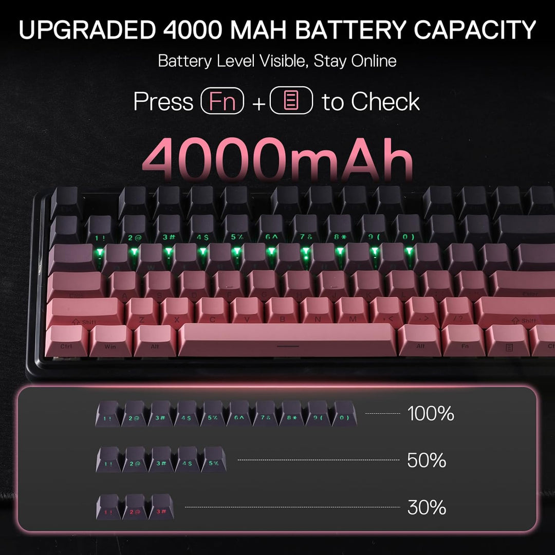 Redragon K728 PRO 80% Teclado Gaming Inalámbrico con Junta Tórica,...