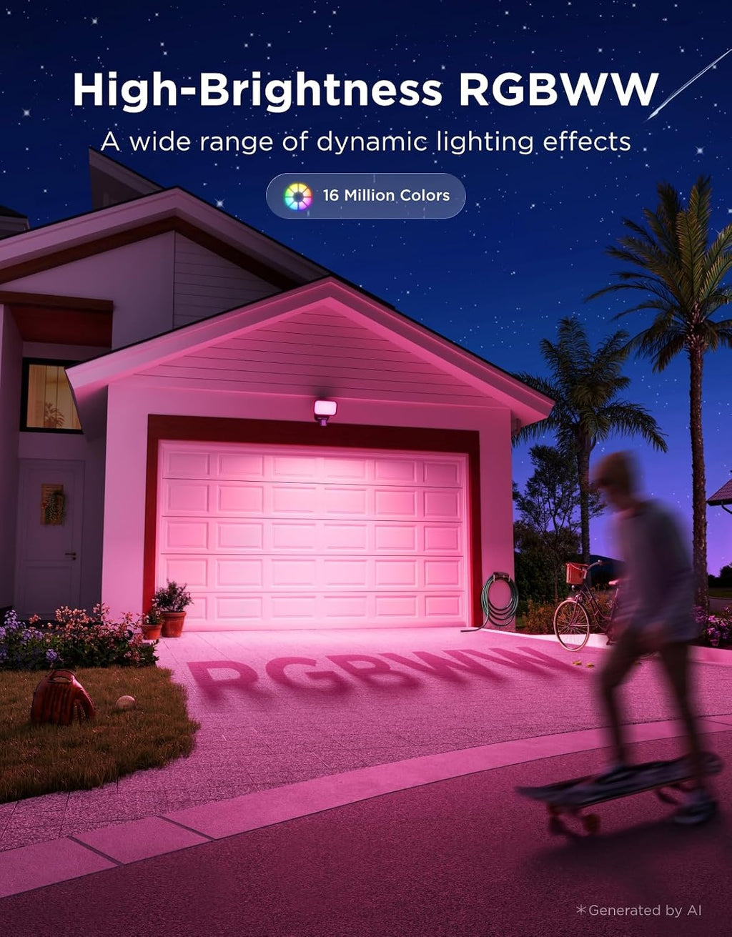 Govee Luz de inundación al aire libre de la pared, sensor de movimiento de