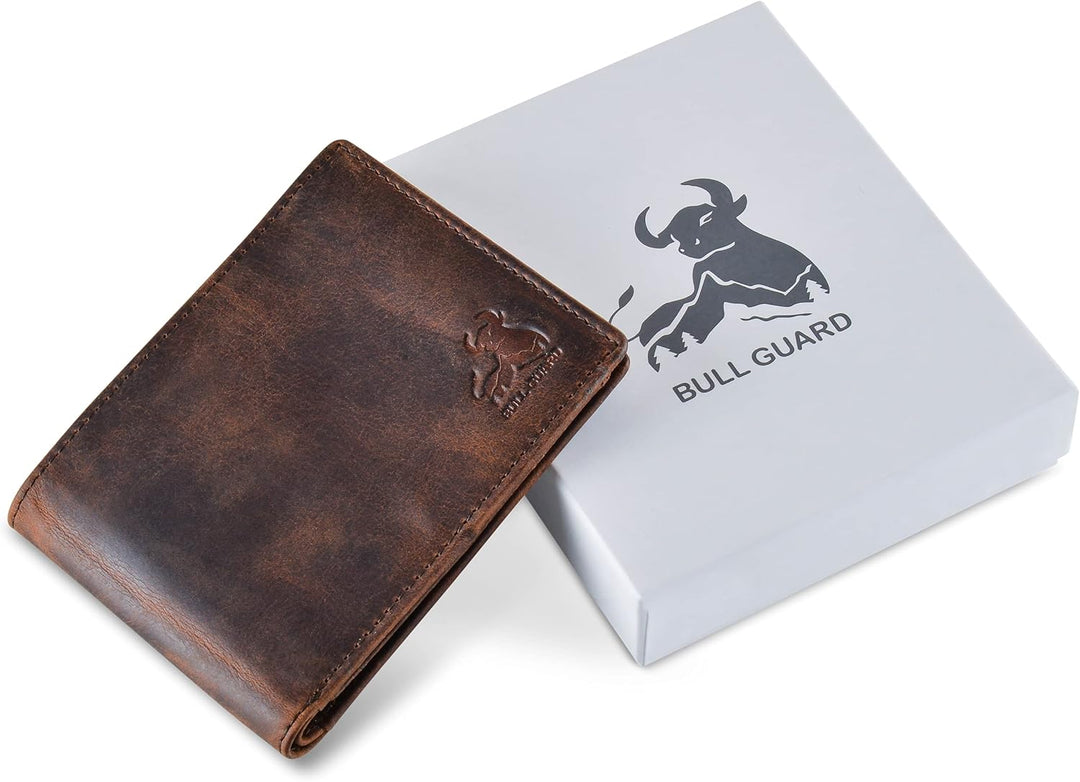 BULL GUARD Billeteras plegables con bloqueo RFID para hombres con 2...