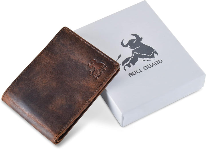 BULL GUARD Billeteras plegables con bloqueo RFID para hombres con 2...