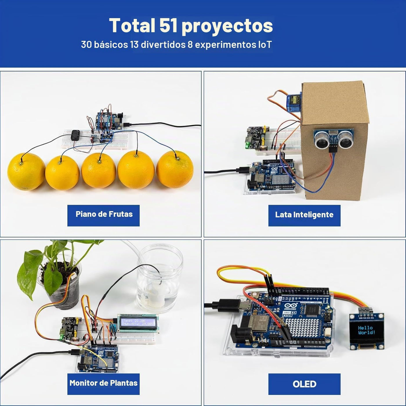 SunFounder Elite Explorer Kit con Arduino Uno R4 WiFi Original, Cum...