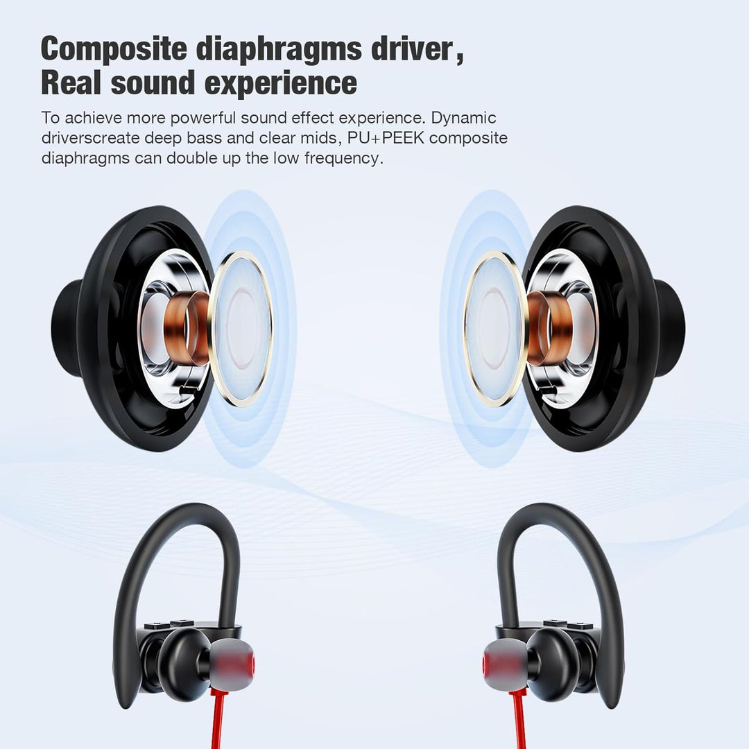 JOYWISE Auriculares Bluetooth Auriculares Inalámbricos 16H Tiempo d...