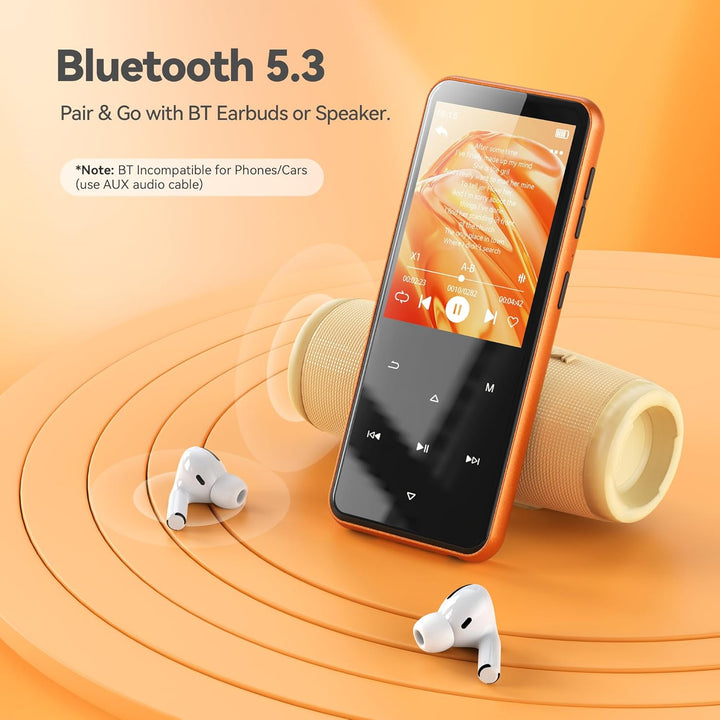 AGPTEK Reproductor MP3 de 64 GB con Bluetooth, reproductor de músic...