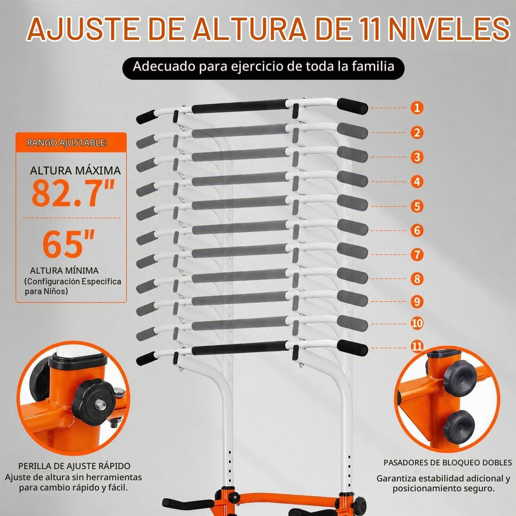 Power Tower Barra de Dominadas Estación de Fondos Marco de Acero Estable para Gimnasio en Casa