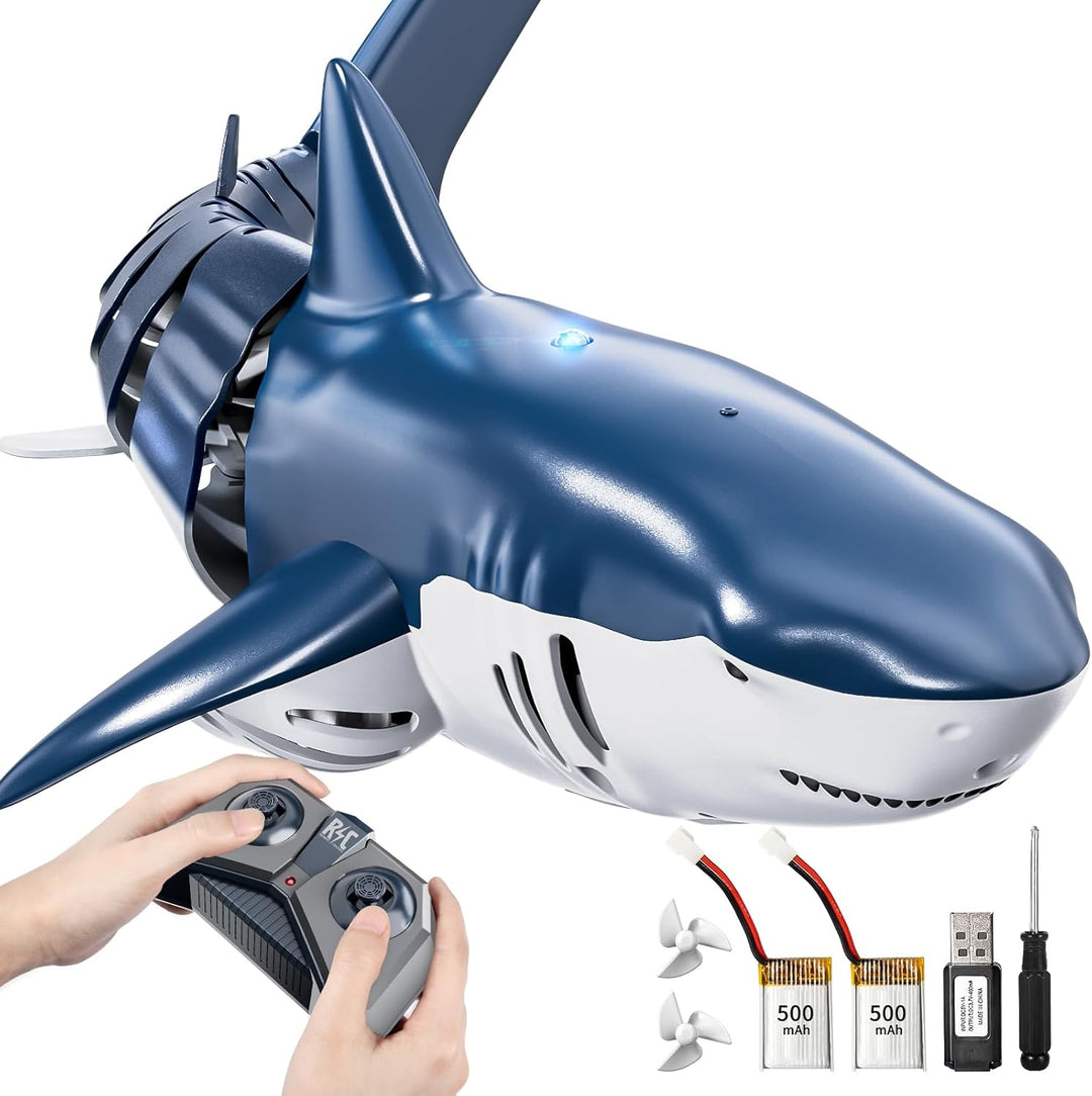 JUKUDAHU Juguetes de tiburón de control remoto de 2.4 GHz para niño...