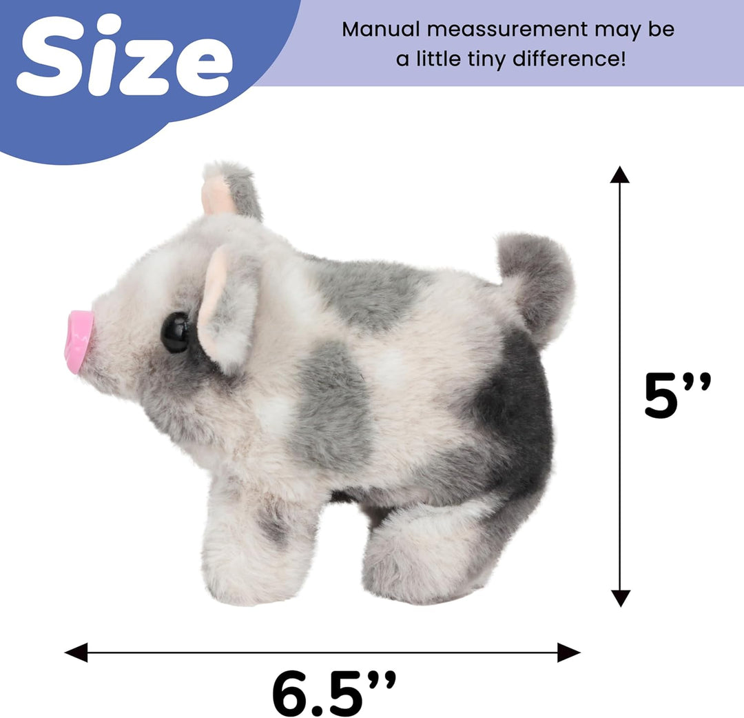 Hopearl - Juguete electrónico interactivo de peluche, cerdo con man...