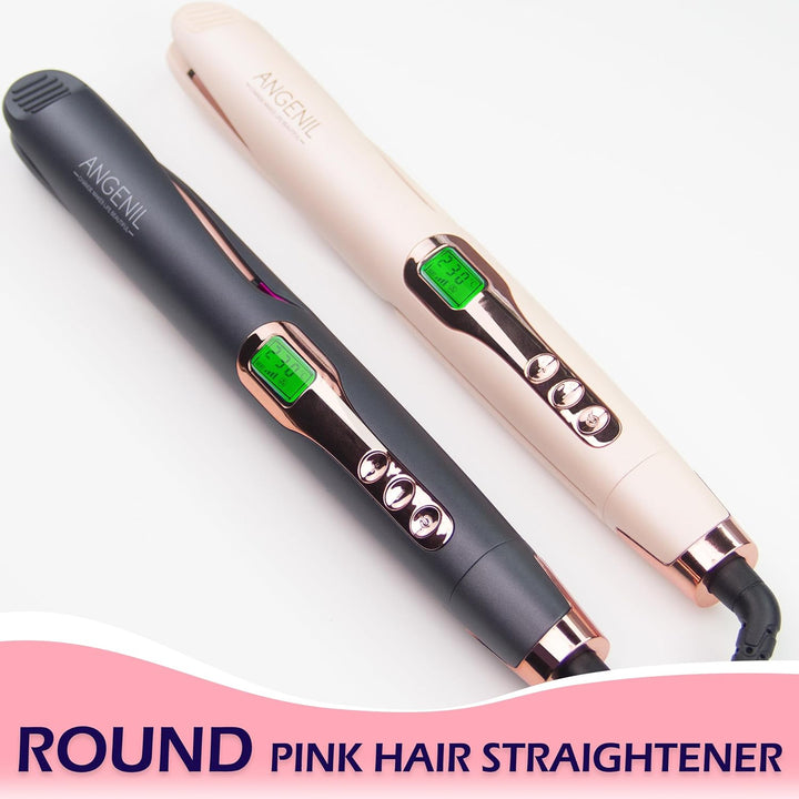 Plancha plana de pelo profesional Angenil Pro Twist, alisadora y ri...