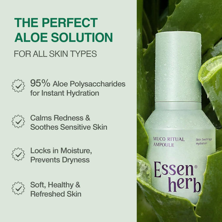 Essenherb Muco Ritual Ampolla \u2013 Gel de aloe vera 95% puro | Su...