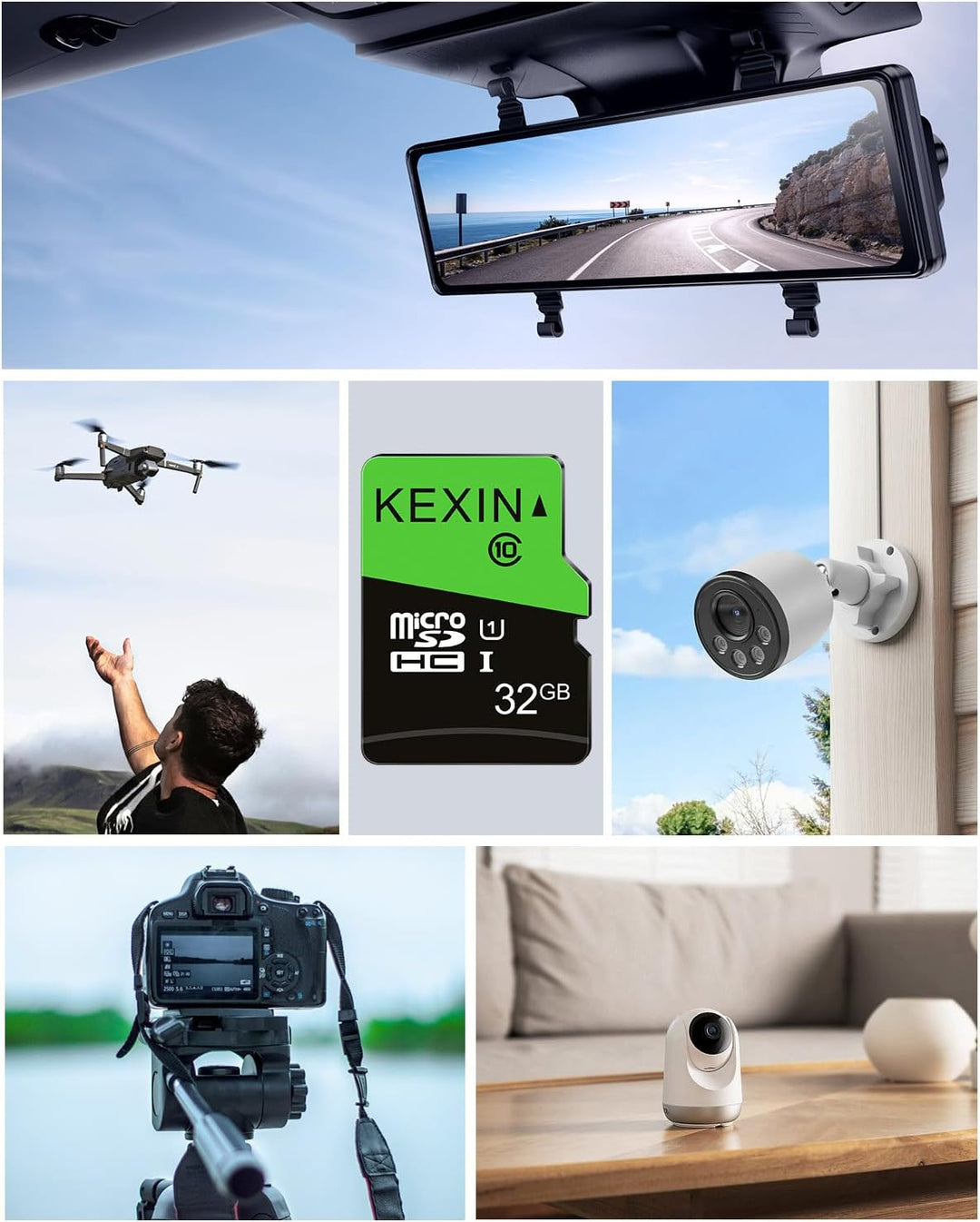 KEXIN Paquete de 3 tarjetas de memoria micro SD de 32 GB MicroSDHC...