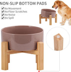 Tazón de cerámica para perros elevado/elevado en 15° inclinado, antideslizante, para razas pequeñas/medianas, Bulldog inclinado, cara grande, comida para mascotas, plato de alimentación de