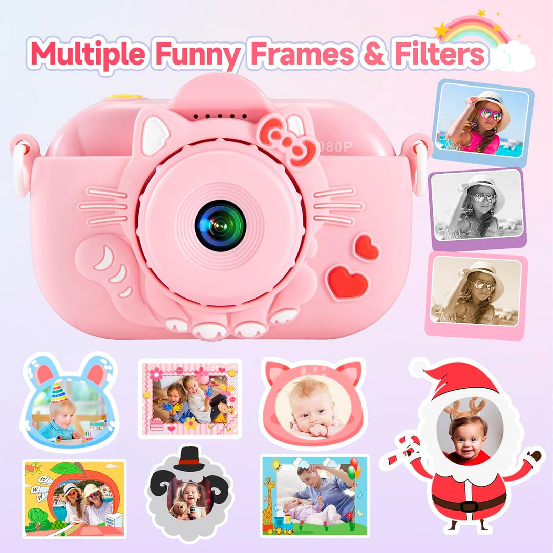 YEEHAO Cámara digital para niños para niñas de 3 a 8 años, cámara d...