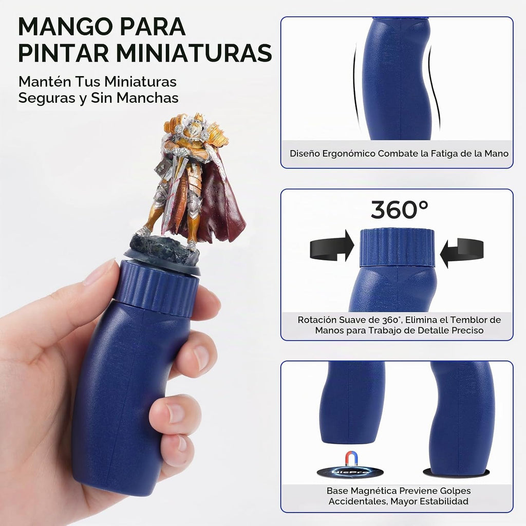 Nicpro Kit de pintura en miniatura con paleta húmeda y mango de pintura